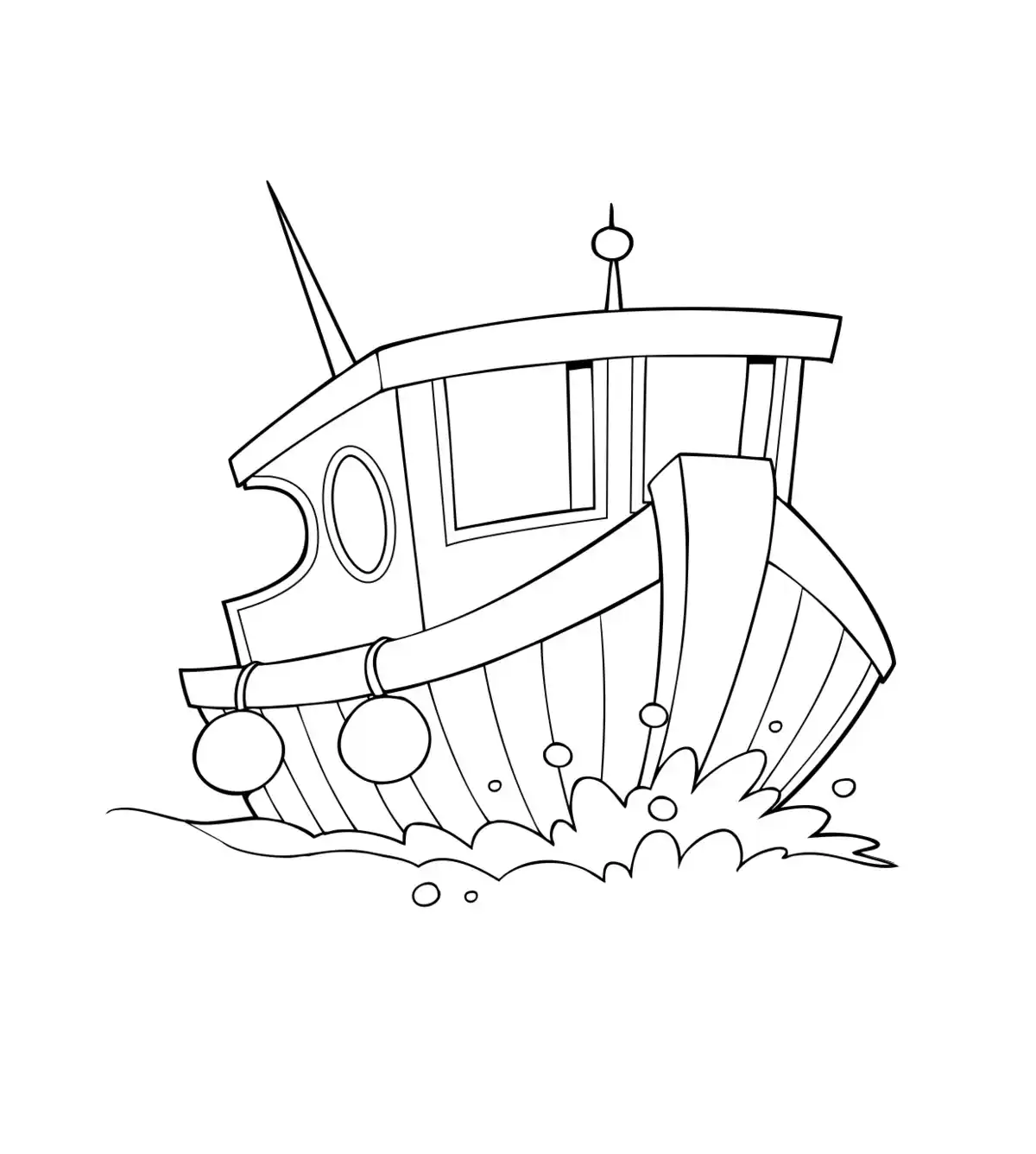 Boat Kids Coloring Pages Pdf